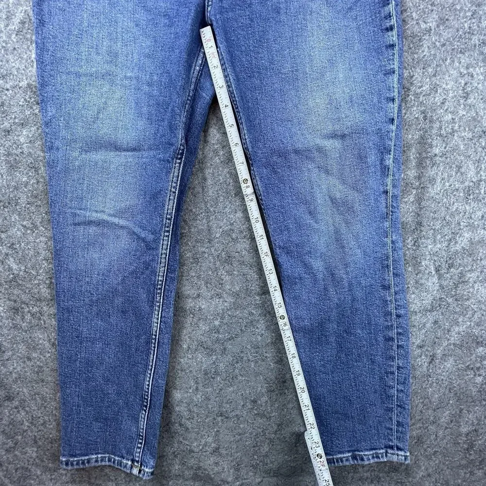Re/Done Jeans Womens 31 Blue 90s High‎ Rise Ankle Crop
